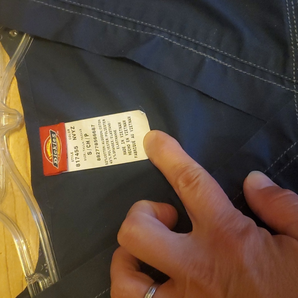 Dickies Navy Scrubs Set Top & Bottoms S - Picture 3 of 4